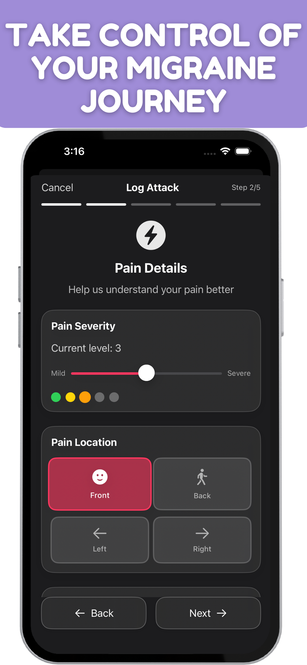 AI analysis of migraine patterns and triggers